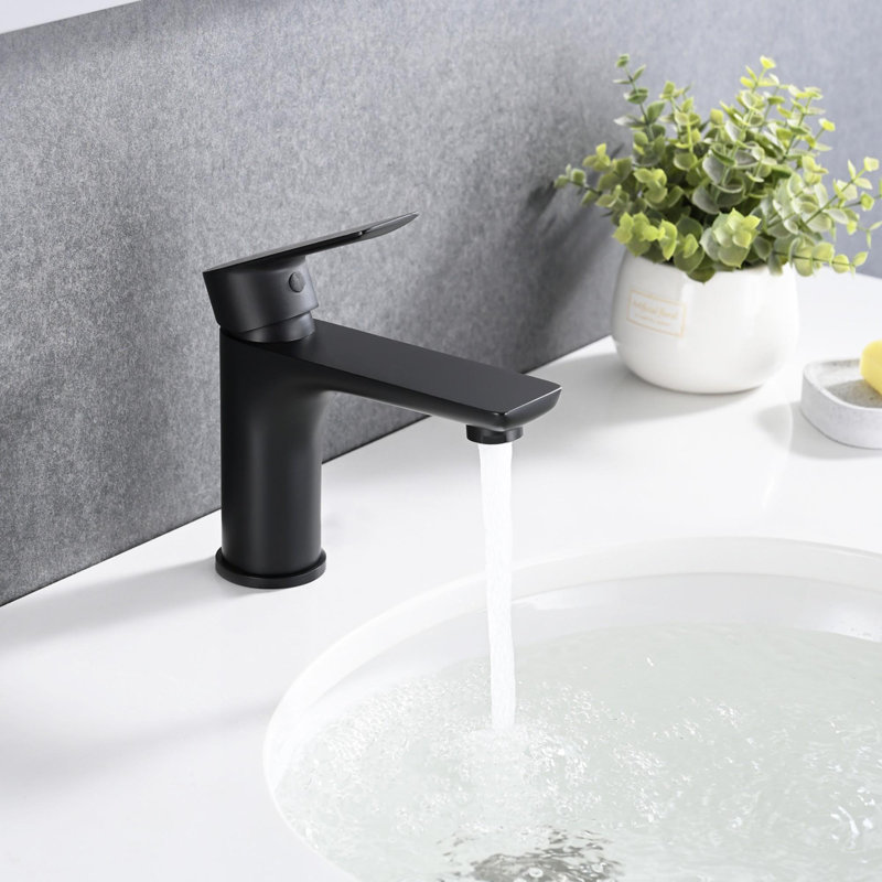 Single Handle Lavatory Basin Sink Faucet, Matte Black