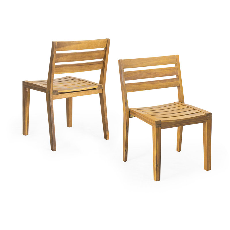 Chaises de salle à manger en bois d'acacia Luciano