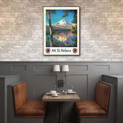 Mt. St. Helens C1920S, affiche de voyage rétro, art mural