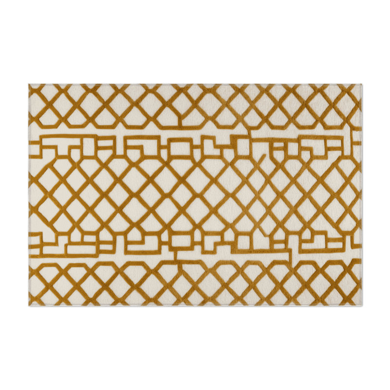 Tapis intérieur et extérieur beige Trellis, Rectangulaire 3 pi x 5 pi