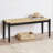 44.5" Wide Farmhouse Style Solid Wood and Natural Seagrass Bench-116467644