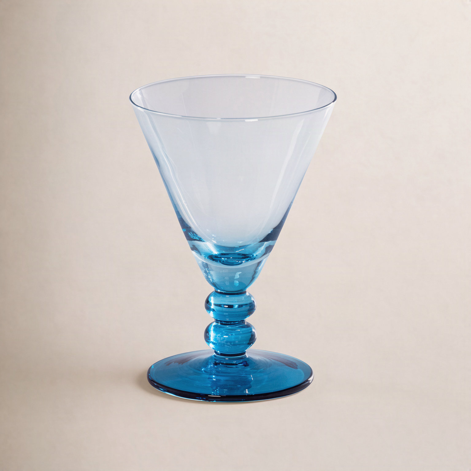 Two-Tone Martini Glass, Mediterranean Blue / Coastal Shade