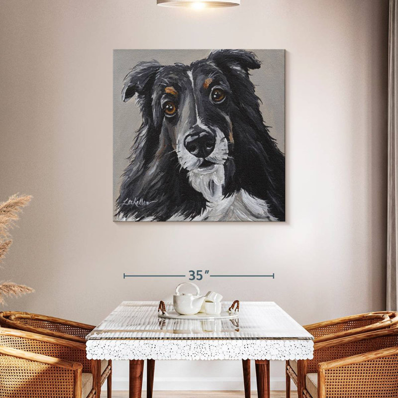 Sheltie On Gray, 39" H x 39" W