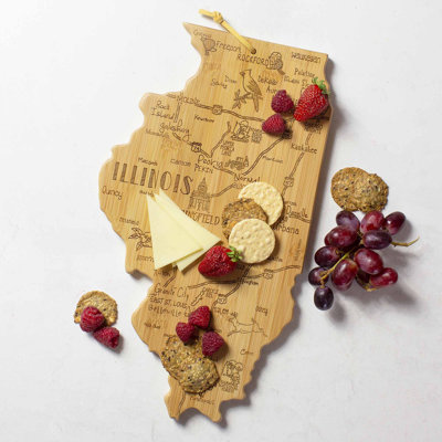 Totally Bamboo State Destination Series Bamboo Illinois Cutting Board