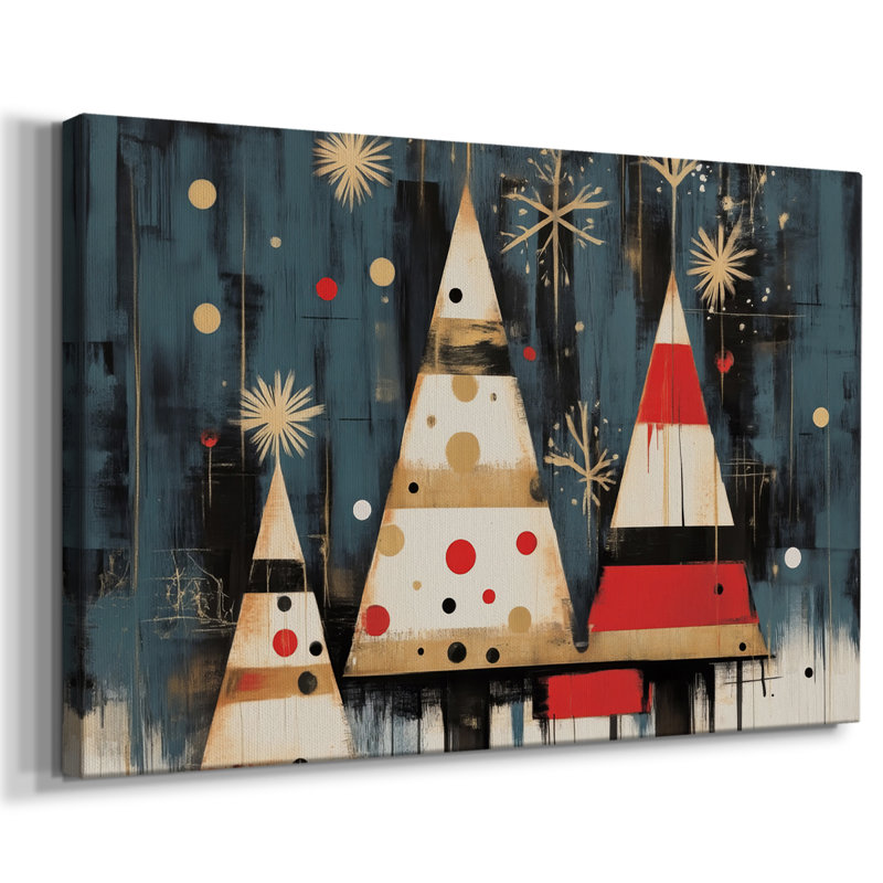 Art de vacances de Noël III - Toile tendue avec châssis - CII, H 16 po x l 24 po