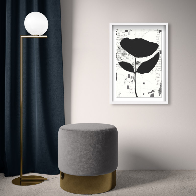 Single Tulip Print by Oliver Gal, 16.5"H x 11.5"W, White Shadowbox