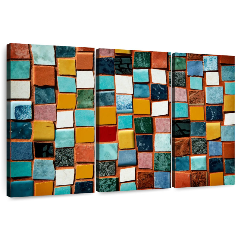 Lilie Tile Scraps Mosaic, 20" H x 33" W