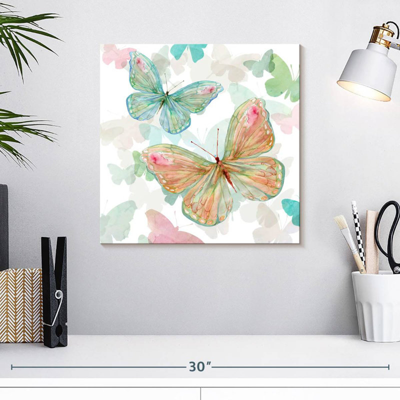 Asbury Garden Butterflies II, H 16 po x l 16 po