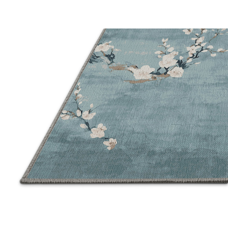 Machine Washable Gray Area Rug, Runner 2' x 5'