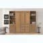Grand lit escamotable avec tablettes et armoires de rangement-1311880992