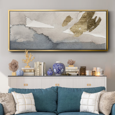 Aquarelle sur toile dorée I