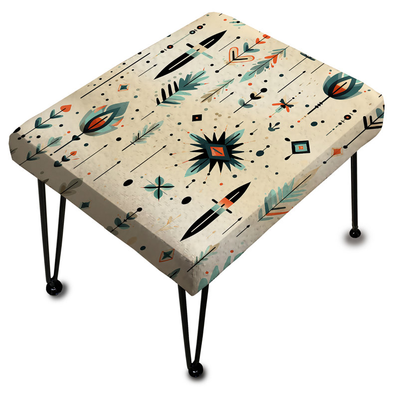 Tribal Harmony Motif Boho - Repose-pieds rectangulaire géométrique