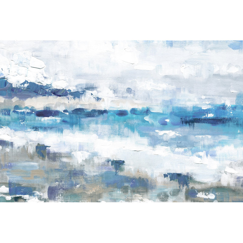 «Thump the Shore» par Parvez Taj - peinture sur toile tendue, H 40 po x l 60 po x P 1,5 po