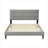 Upholstered Channel Style Twin Sized Bed Frame with Convenient USB Charging, Slate Gray Polyester Fabric-1305192
