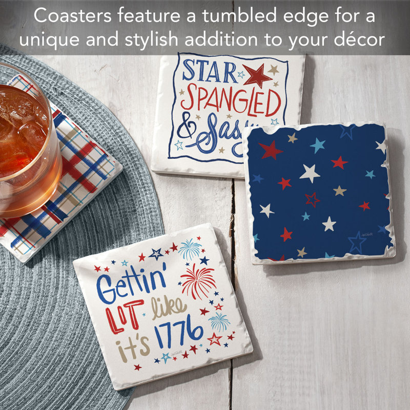 Ensemble de 4 sous-verres Star Spangled