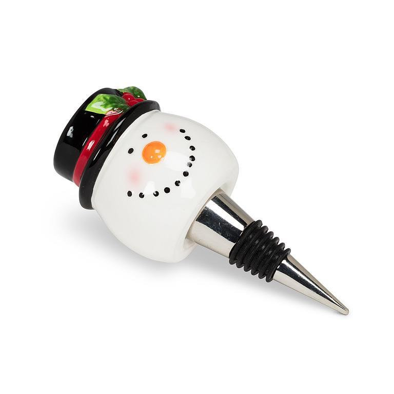 Happy Snowman Bottle Stopper