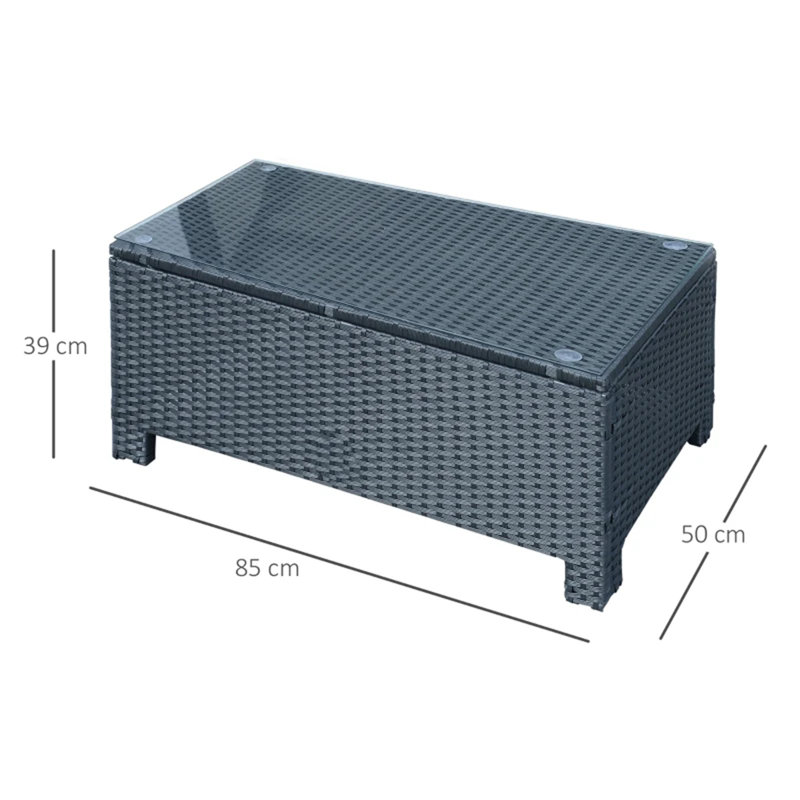 Darnestown Four Leg Coffee Table, Black
