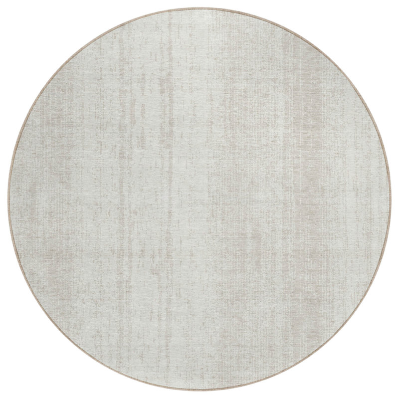 Tapis rond beige 8 po