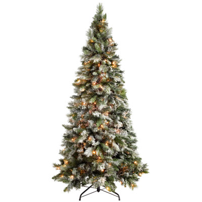 5.91' H Lighted Artificial Spruce Christmas Tree