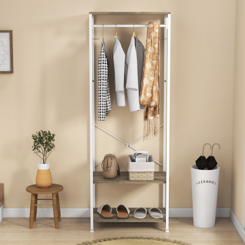 Hall Tree, White/Grey