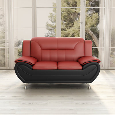 61'' Faux Leather Loveseat