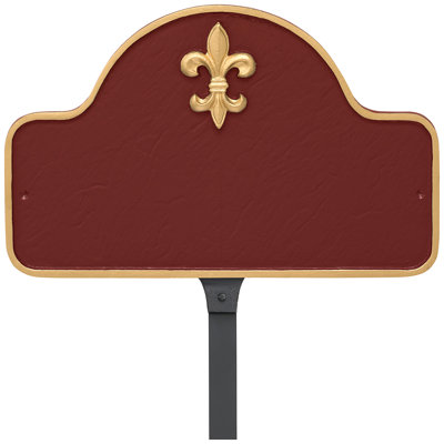 Plaque d'adresse sur 1 ligne Fleur de Lis