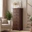 Commode de rangement haute 6 tiroirs, commode à usages multiples pour chambre à coucher et salon, commode avec grande capacité de rangement-121837641