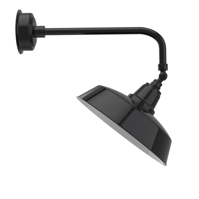 Luminaire de grange d’extérieur à del goodyear, Noir
