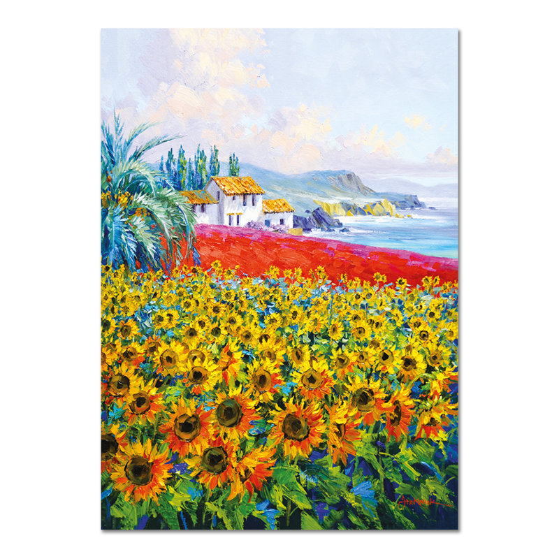 Sunlit Bay by Mikki Senkarik - No Frame Painting on Plastic / Acrylic, 95cm H x 65cm W