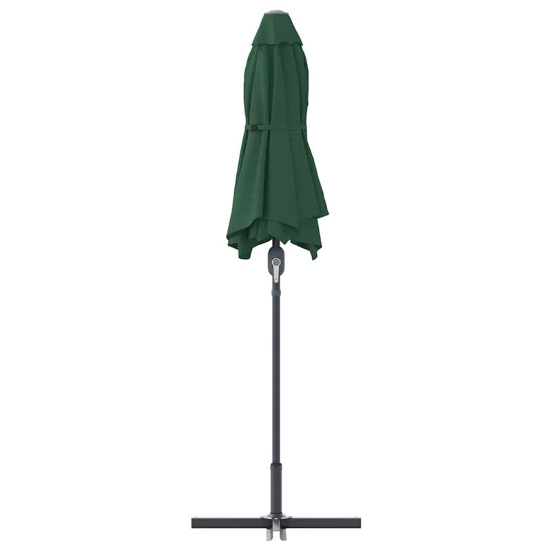 Garden Parasol Polyester and Aluminium Outdoor Shade UV Sun Protection, Green