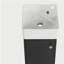 Meuble-lavabo avec lavabo 12 po pour petite salle de bain, meuble-lavabo avec porte, petit meuble-lavabo avec lavabo