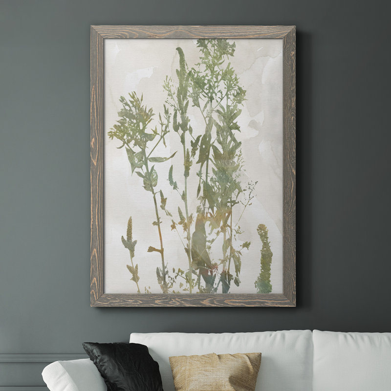 Forêt sauvage, peinture sur toile, Encadré gris, H 31,5 po x l 23,5 po x P 1,5 po