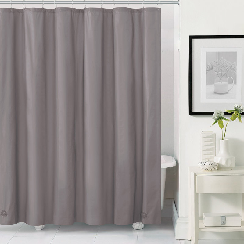 Doublure de douche lourde de calibre 3 PEVA, 72 po x 72 po, Gris anthracite