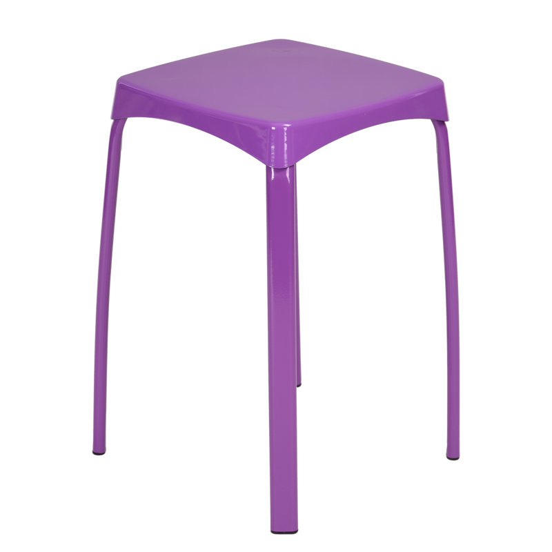 Acequia Steel Accent Stool, Purple