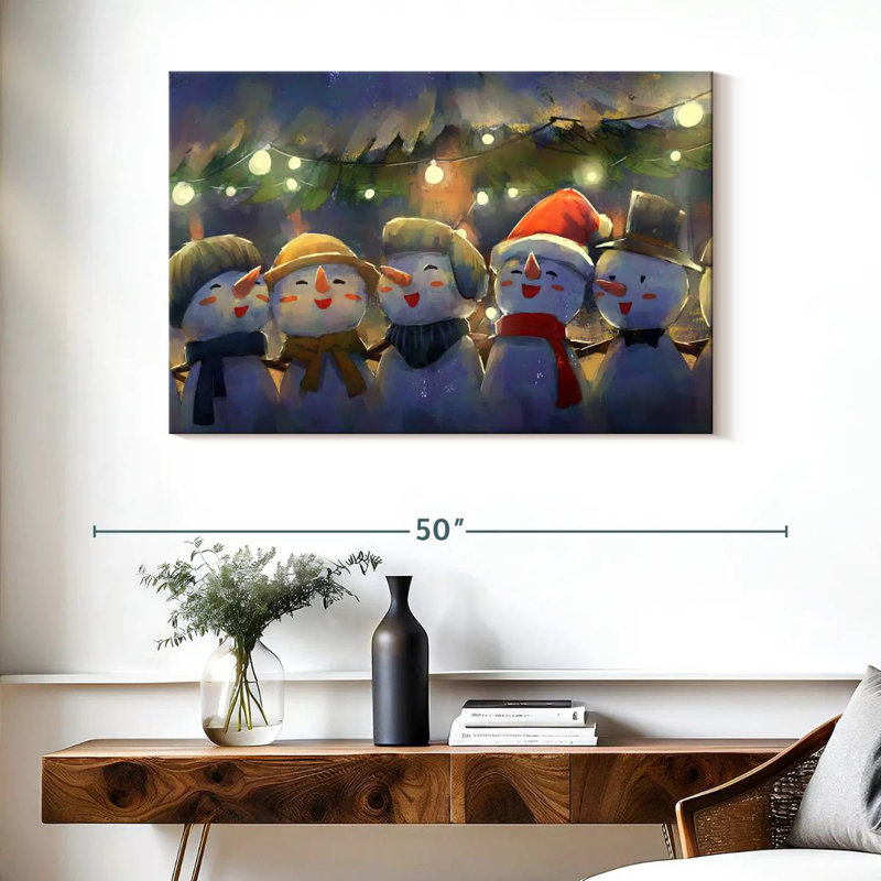 Bonhommes de neige de Noël, H 26 po x l 39 po