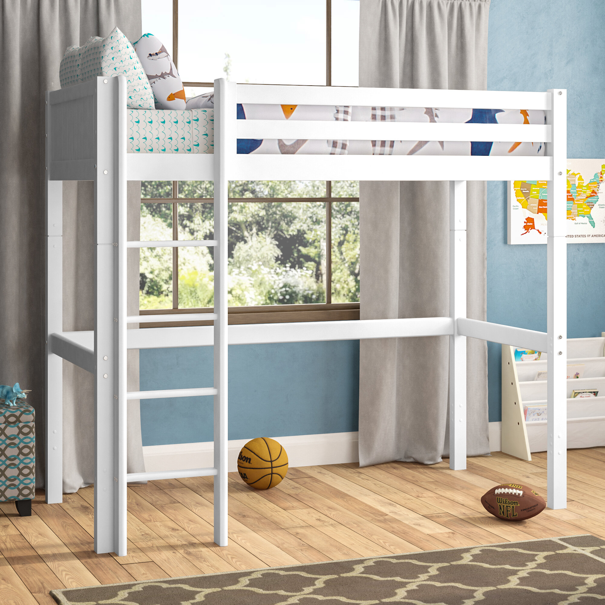 Wayfair white hot sale loft bed