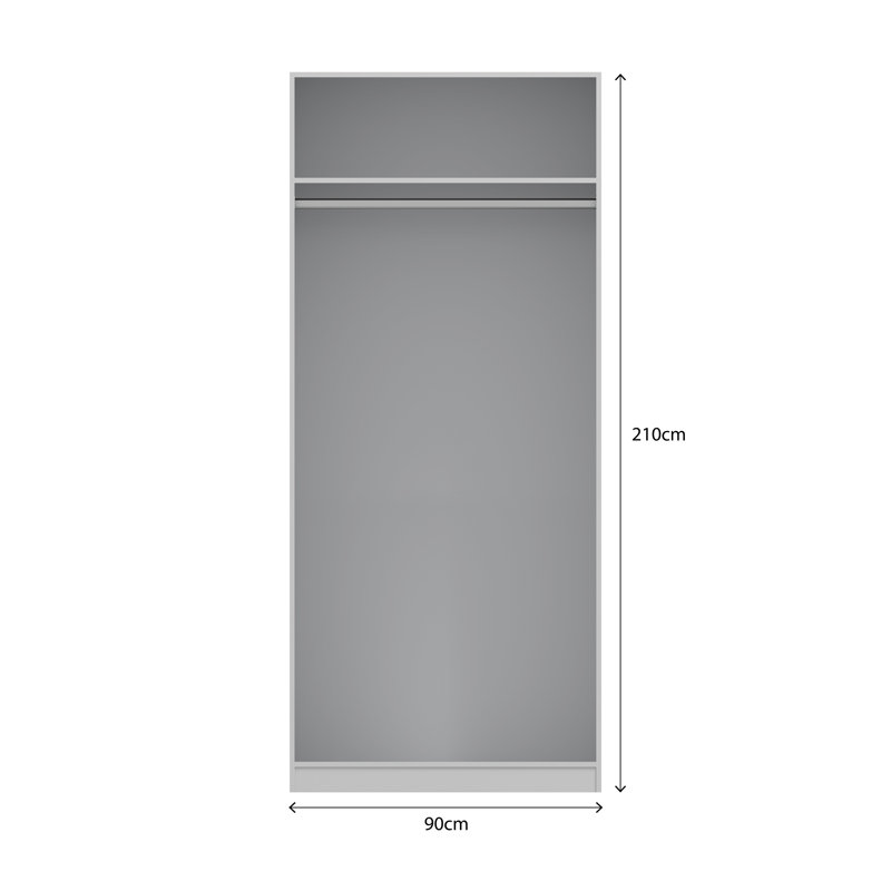 Fitchett 2 Door Manufactured Wood Wardrobe