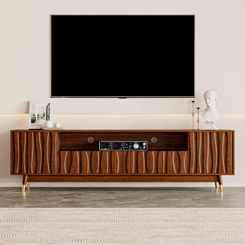 Meuble télé Keit 78,7 po Mid Century Modern, H 21,6 po x l 78,7 po x P 15,7 po