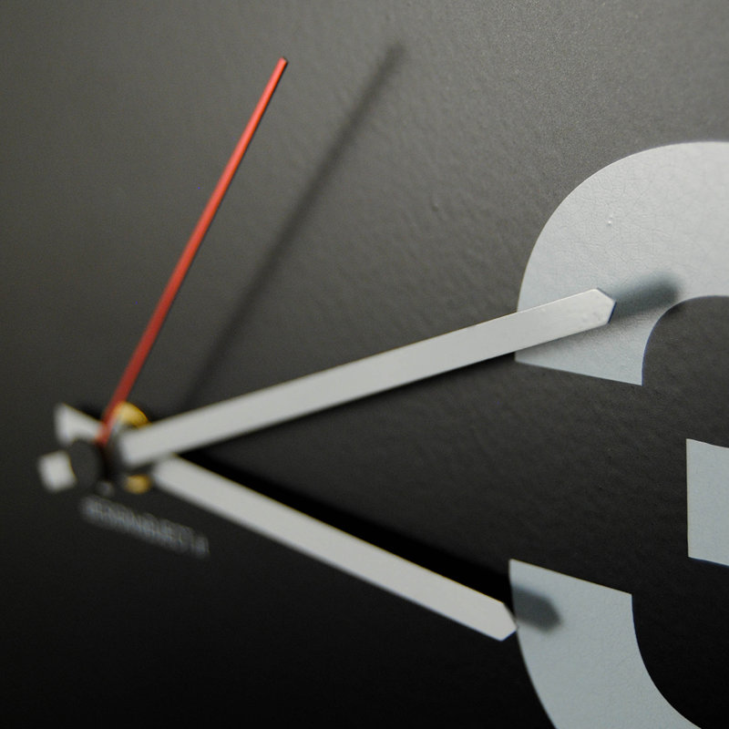 Ampthill Metal Wall Clock, Black/White