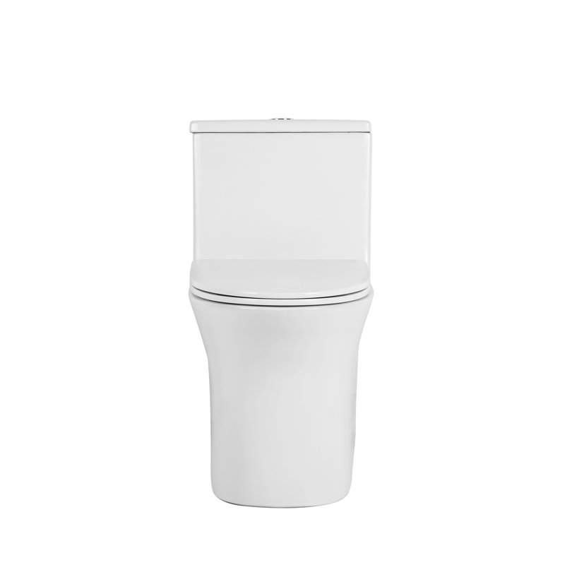 White Ceramic Toilet, 1.1/1.6 Elongated Comfort Height, & , Long-Lasting Close Seat T039wt Closely