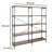 Lund 63 Inch Industrial 4 Tier Shelf Bookshelf, Particleboard, Metal Frame-93617285-93617283