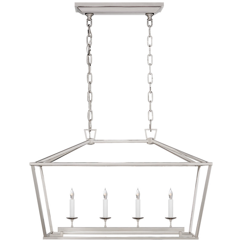 Chapman & Myers Darlana Small Linear Lantern, Polished Nickel