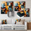 - Collages abstraits, impression murale en métal-99557281