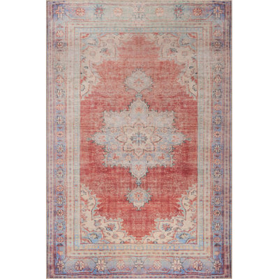 Premium Red Carpet (4.9 x 7.5 ft), 100% Polyester, 1850 g/m², Pile Height: 0.2 in | Eco-Friendly Recycled Poly Cotton Underside | Durable, Easy-Clean Design | Perfect for Living Room, Bedroom, and Home Decor