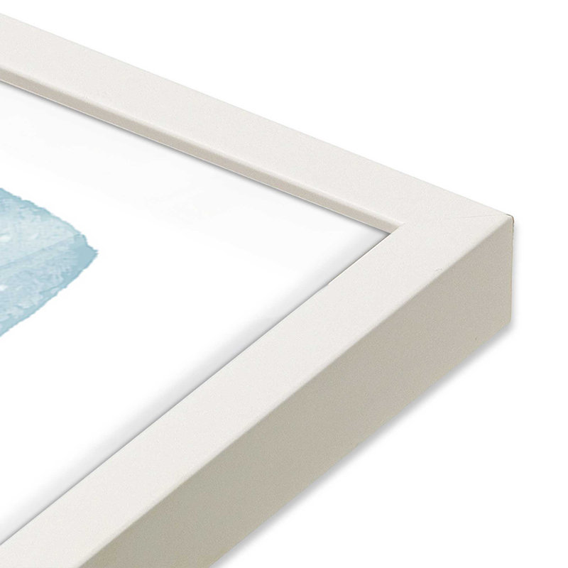 Impression d'aventure de patinage d'hiver, Cadre simple opaque blanc, bois massif, H 13,5 po x l 13,5 po