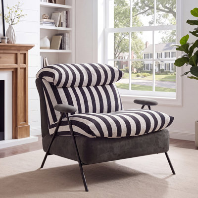 Fauteuil surdimensionné en chenille de 46,9 po avec accoudoirs en chenille et nuage profond