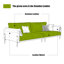 Canapé modulaire vert en cuir véritable-1475020163