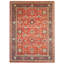 High-Quality Hand-Knotted Red And Navy Area Rug