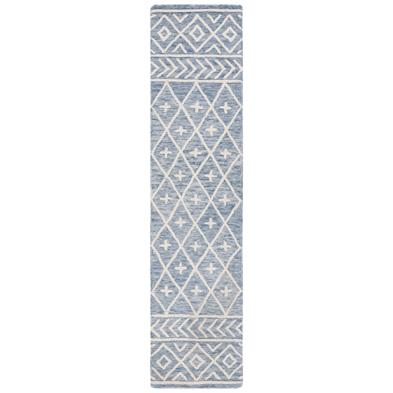 Metro Hand Tufted Wool And Cotton With Latex Southwestern Rug, Runner 2' x 9'