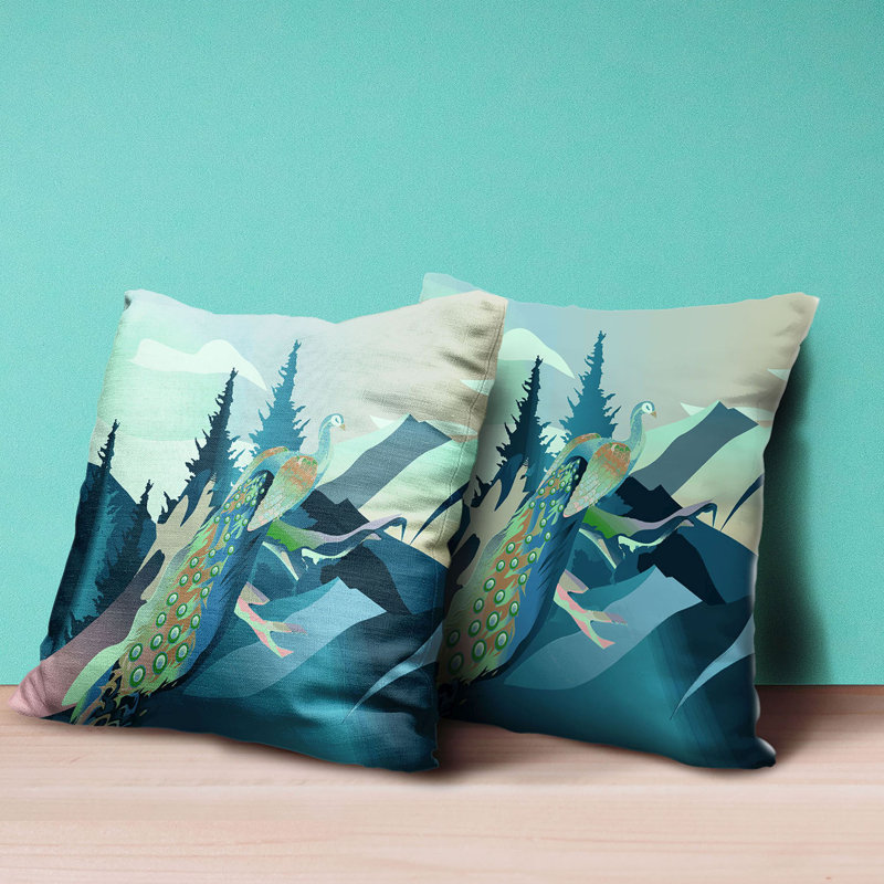 Housse et insert de coussin décoratif intérieur / extérieur en mélange de polyester, 26 po x 26 po